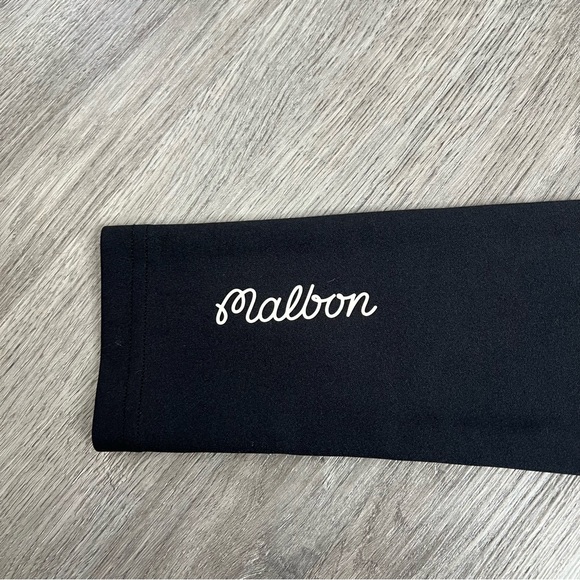 Malbon Golf Womens Small Black Mock Neck Long Sleeve Shirt Turtleneck Logo - Picture 4 of 10